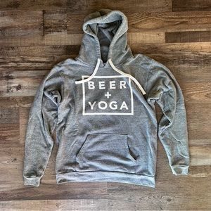 Beer + Yoga Hoodie - Grey
